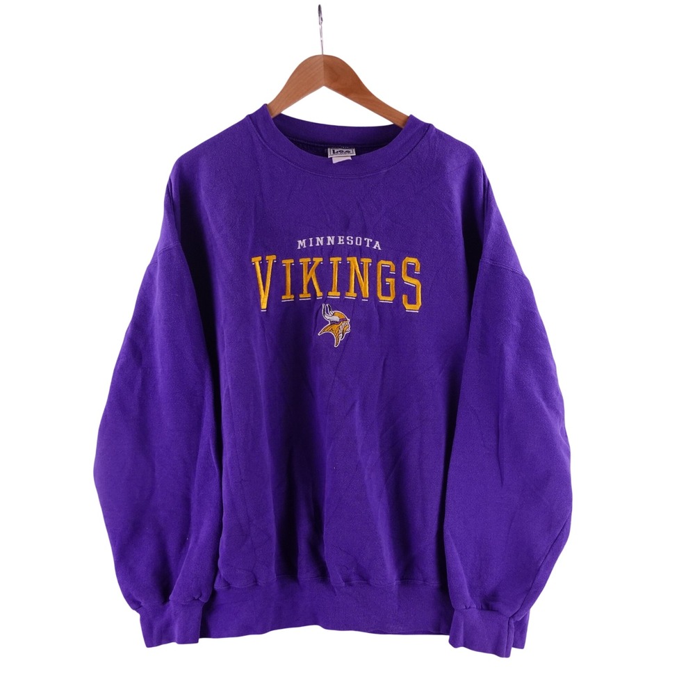 Vintage Lee Mens XL Sport Minnesota Vikings Sweatshirt Purple Crewneck Pullover